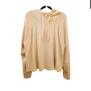 Athleta Light Tan Hoodie Sweatshirt